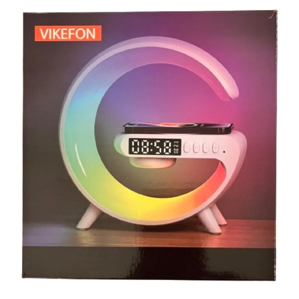 🆕- Vikefon Intelligent Led Table Lamp 5in1 Wireless Charger, Bluetooth